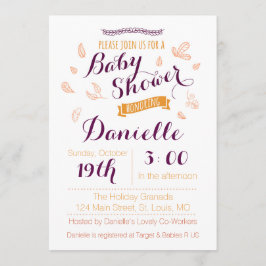 Invitación de Baby Shower de la caída