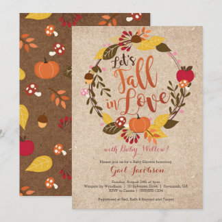 Invitación de Baby Shower de la caída - "caída en