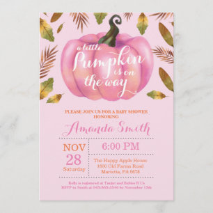 Invitación de Baby Shower de la caída de la
