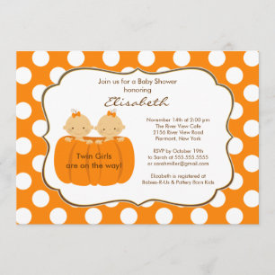 Invitación de Baby Shower de la calabaza de la