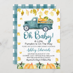 Invitación de Baby Shower de la calabaza pequeña d