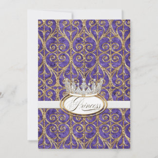 Invitación de Baby Shower de la Corona de la Princ