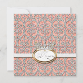 Invitación de Baby Shower de la Corona de la Princ