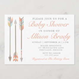 Invitación de Baby Shower de la flecha