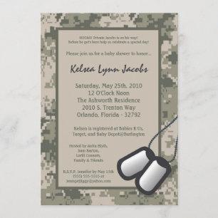 invitación de Baby Shower de la impresión del ACU