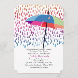 Invitación de Baby Shower de la lluvia de