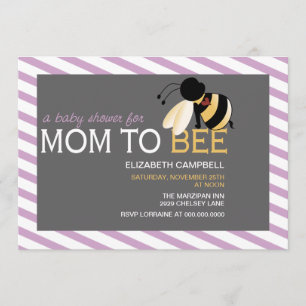 Invitación de Baby Shower de la Mamá-a-ABEJA -