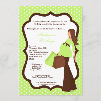 invitación de Baby Shower de la mamá moderna de la