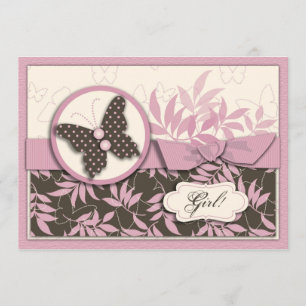 Invitación de Baby Shower de la mariposa