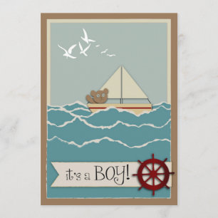 Invitación de Baby Shower de la navegación