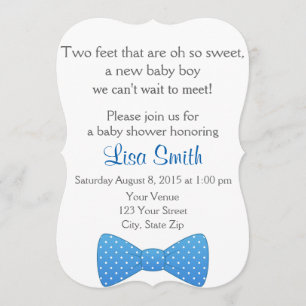 Invitación de Baby Shower de la pajarita