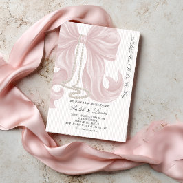 invitación de baby shower de la pequeña Pearl Bow