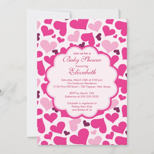 Invitación de Baby Shower de la primavera del (Anverso)