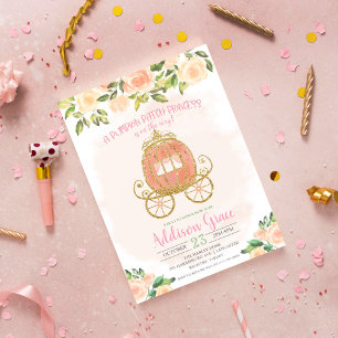 Invitación de Baby Shower de la Princesa de la Cal