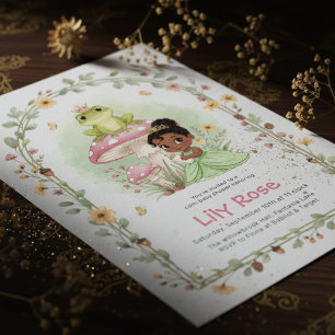 Invitación de Baby Shower de la Princesa Rana Flor