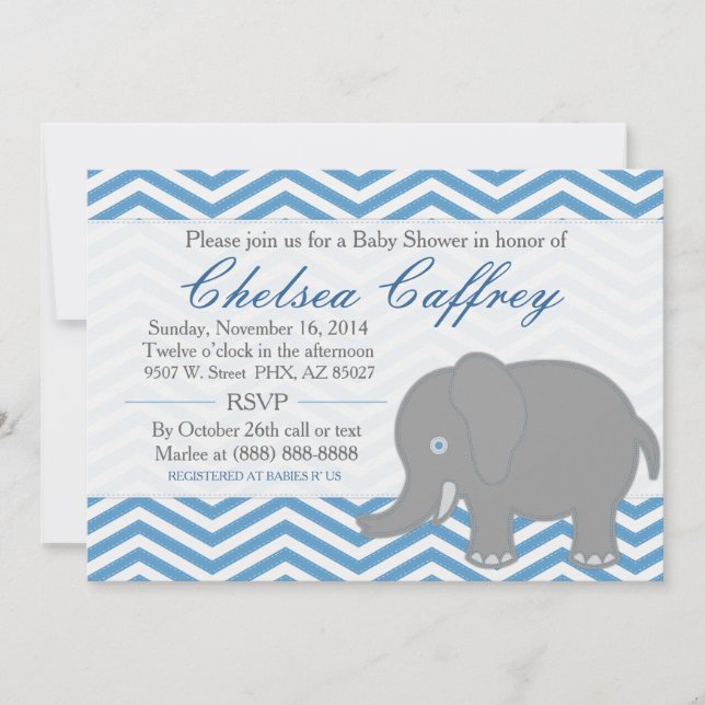 Invitación de Baby Shower de la puntada del (Anverso)