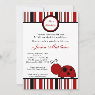 Invitación de Baby Shower de la señora roja de Cri
