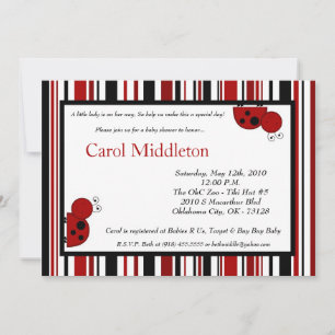 Invitación de Baby Shower de la señora roja de Cri