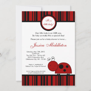 Invitación de Baby Shower de la señora roja de Cri