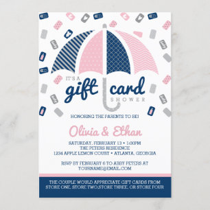 Invitación de Baby Shower de la tarjeta de regalo,