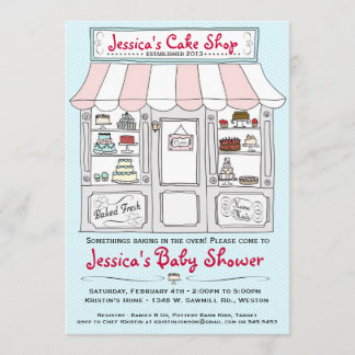 Invitación de Baby Shower de la torta