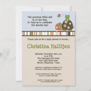 invitación de Baby Shower de la tortuga del Laguna
