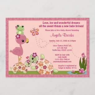 Invitación de Baby Shower de la TORTUGA una vez