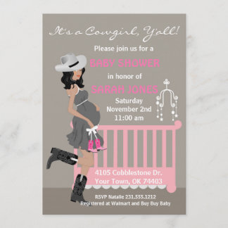 Invitación de Baby Shower de la vaquera -