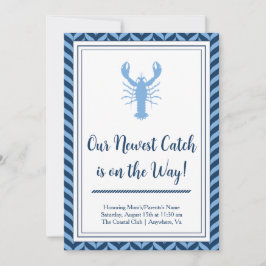 Invitación de Baby Shower de Langosta Azul Náutica