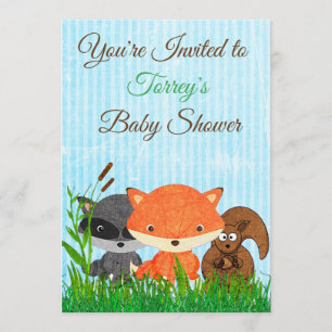 Invitación de Baby Shower de las criaturas del