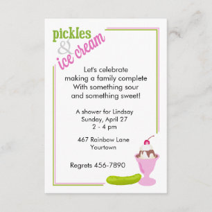 Invitación de Baby Shower de las salmueras y del