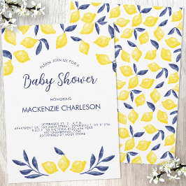 Invitación de Baby Shower de Lemon Watercolor