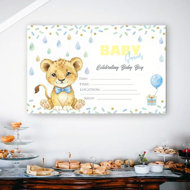 Invitación de Baby Shower de León Adorable – Perso (Subido por el creador)