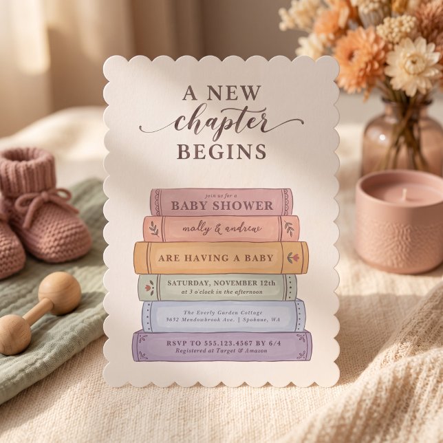 Invitación de Baby Shower de Libro de un Nuevo Cap (Subido por el creador)