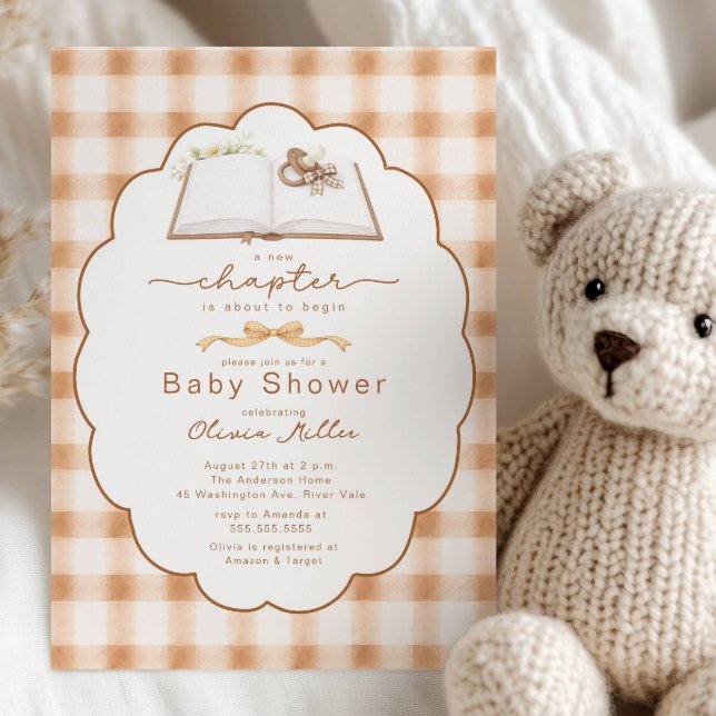 Invitación de Baby Shower de Libro Neutral Nuevo C (Subido por el creador)