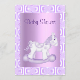 INVITACIÓN DE BABY SHOWER DE LILAC ROCKING HORSE