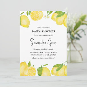 Invitación de Baby Shower de Limón