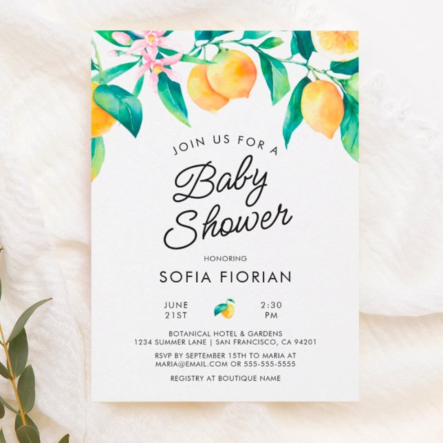 Invitación de Baby Shower de Limón (Subido por el creador)