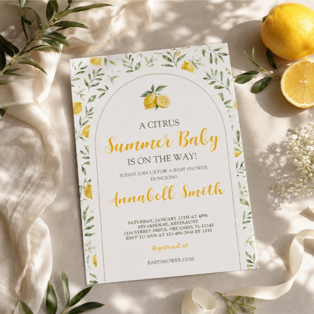 Invitación de Baby Shower de Limón Cítrico (Subido por el creador)