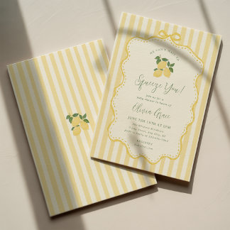 Invitación de Baby Shower de Limón No Puedo Espera
