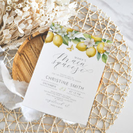 Invitación de Baby Shower de Limones Frutas Cítric