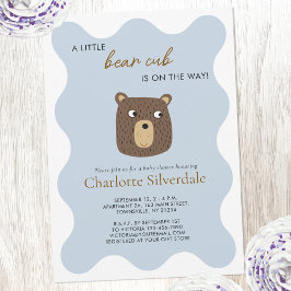 Invitación de Baby Shower de Little Bear Cub