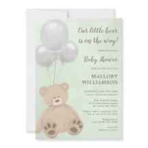 Invitación de Baby Shower de Little Bear Cub