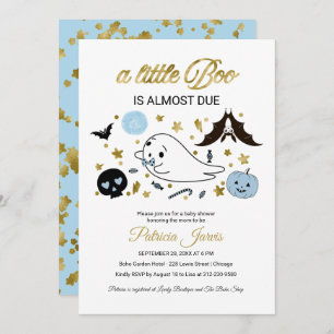 Invitación de Baby Shower de Little Boo Halloween