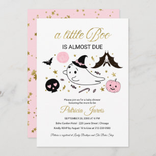 Invitación de Baby Shower de Little Boo Halloween