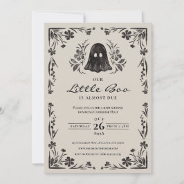 Invitación de Baby Shower de Little Boo Halloween