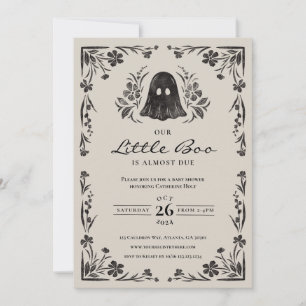 Invitación de Baby Shower de Little Boo Halloween