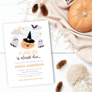 Invitación de Baby Shower de Little Boo Halloween