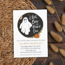 Invitación de Baby Shower de Little Boo Halloween