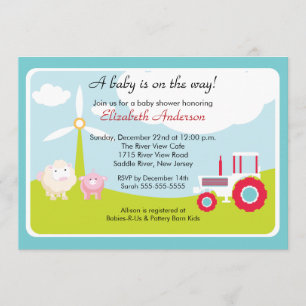 Invitación de Baby Shower de los animales del bebé